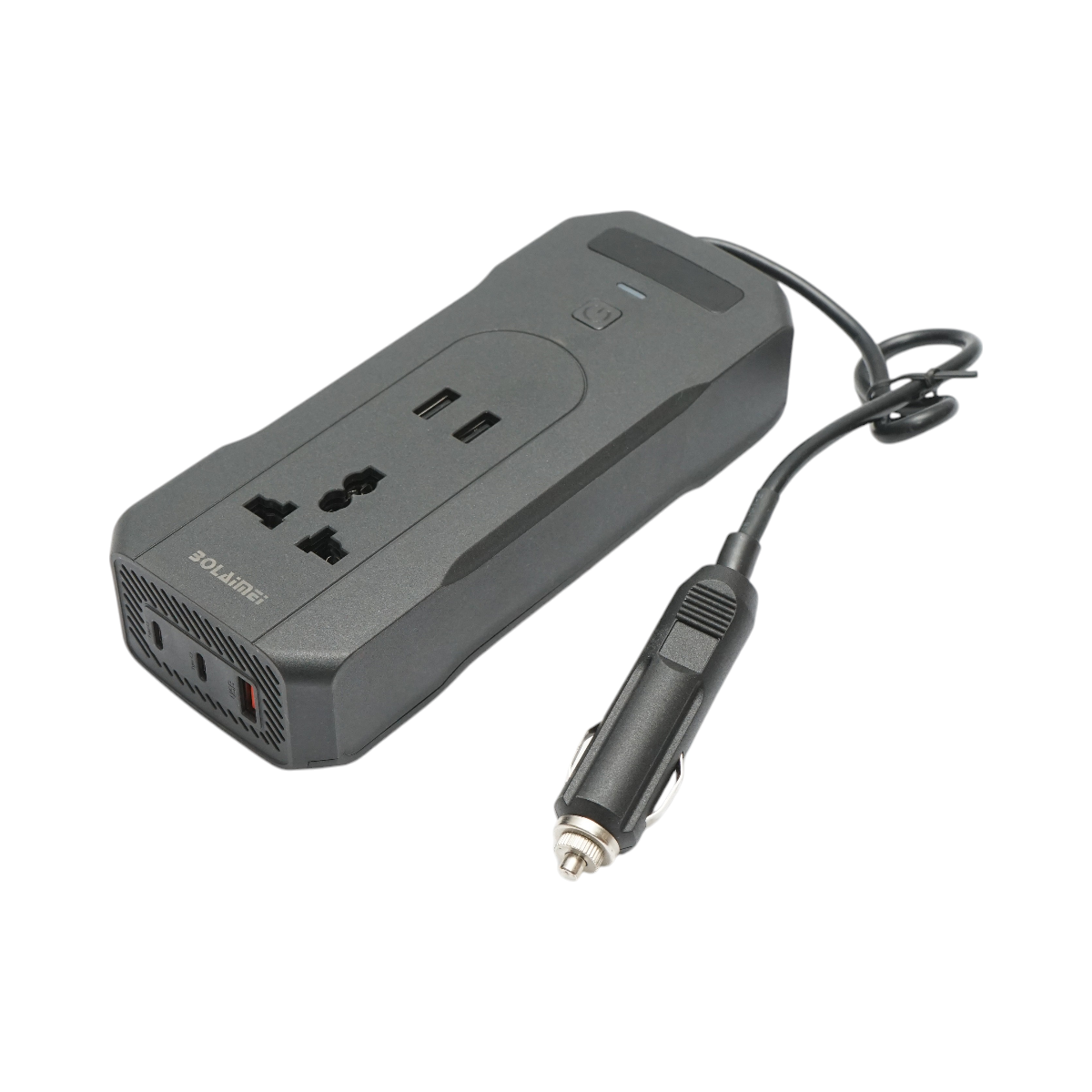 12V-220V 200W inverter, digital LED display, modified sine wave, USB port, USB-C, AC output for laptop, phone, car fridge